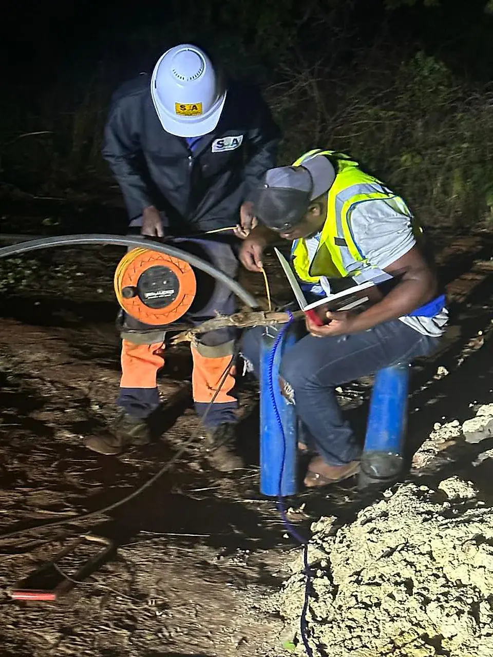 Acompanhamento da instalação de bomba submersível