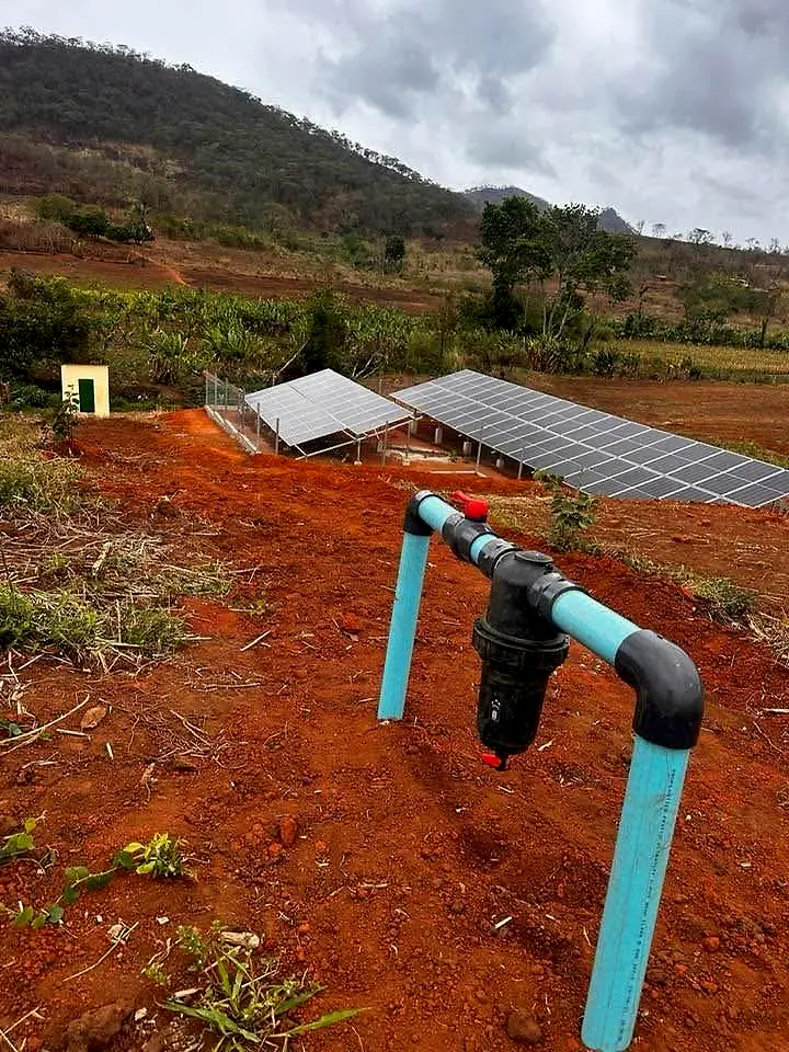 Sistema de irrigação no distrito de Barué